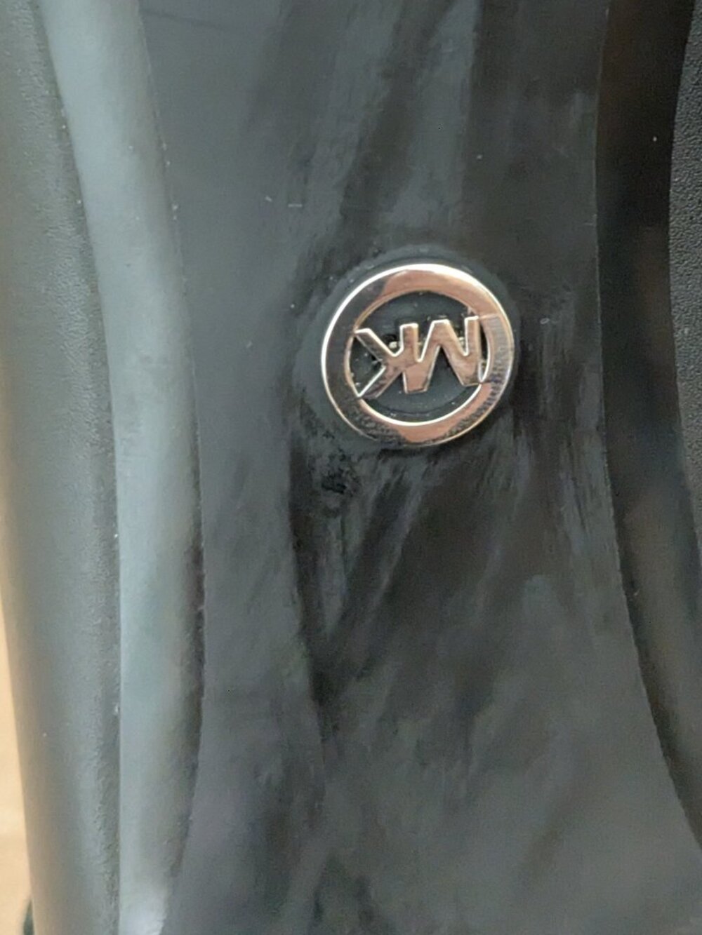 Michael Kors Lawson Booties Women:s High Heel Open Toe Black Leather Sz 11 $165 - Picture 12 of 14